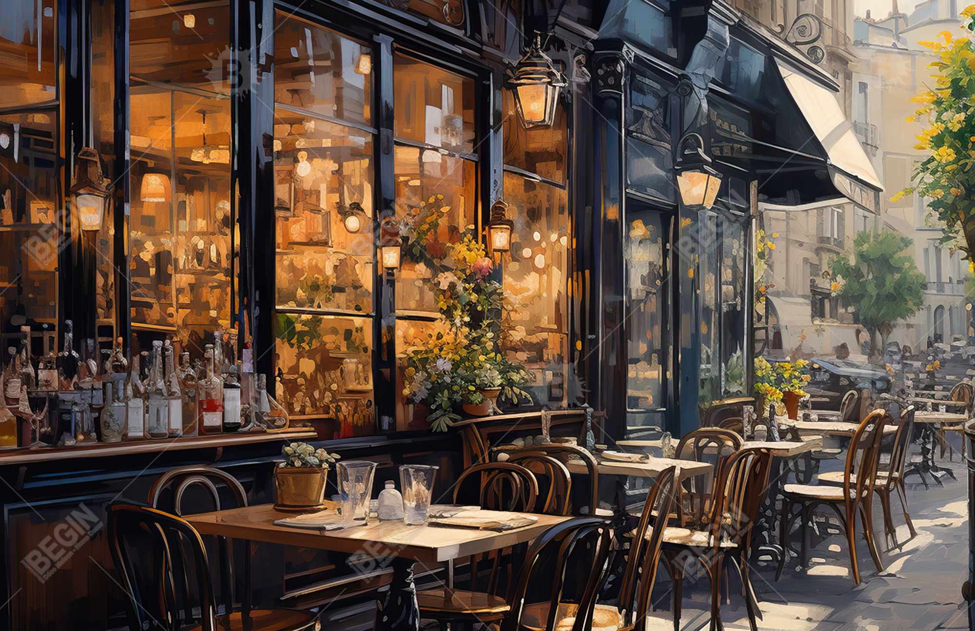 Street corner cafe