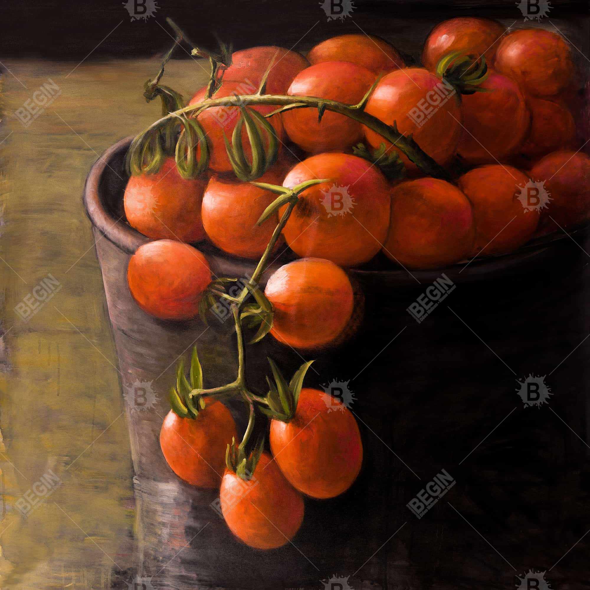 Seau de tomates cerises