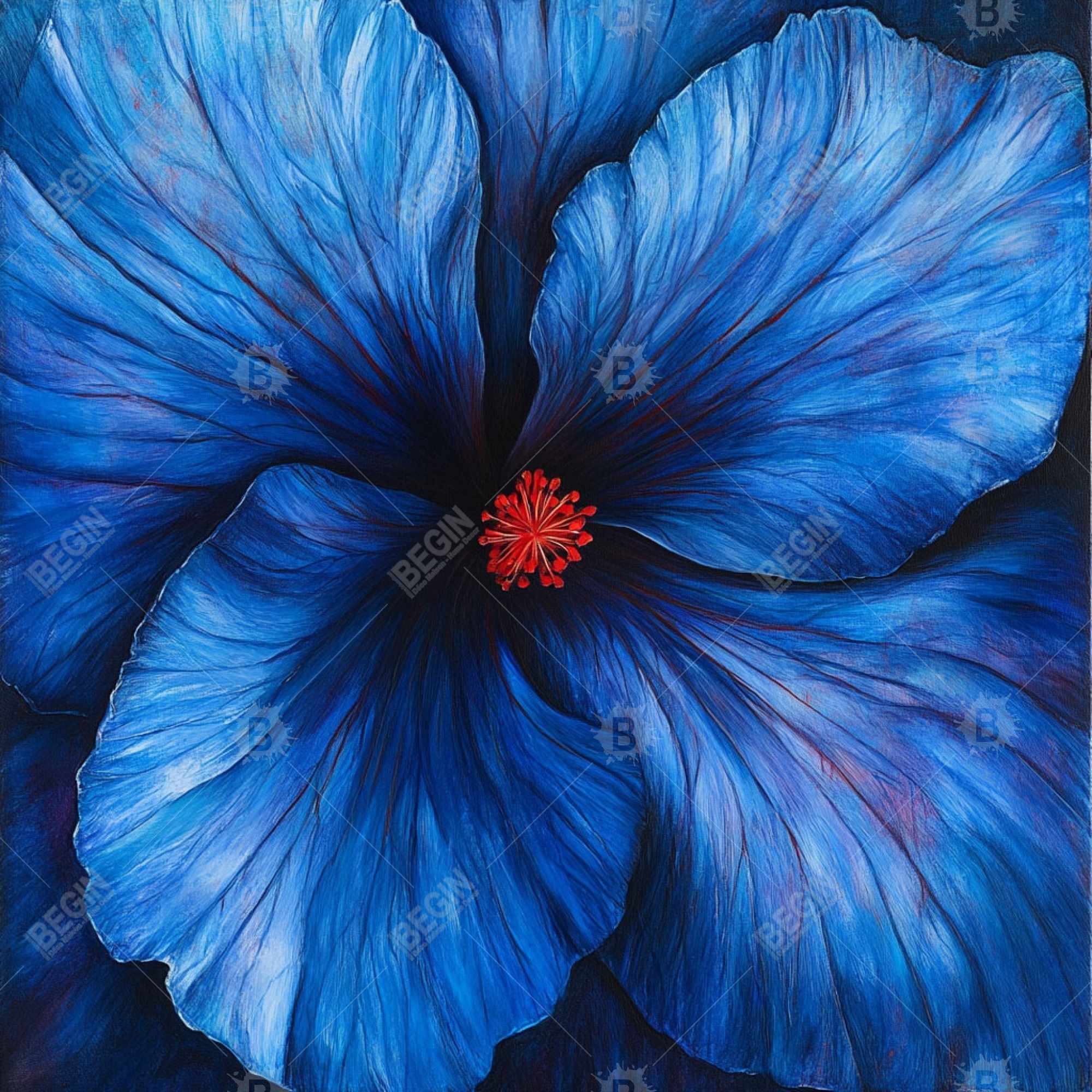 Art de fleur bleue