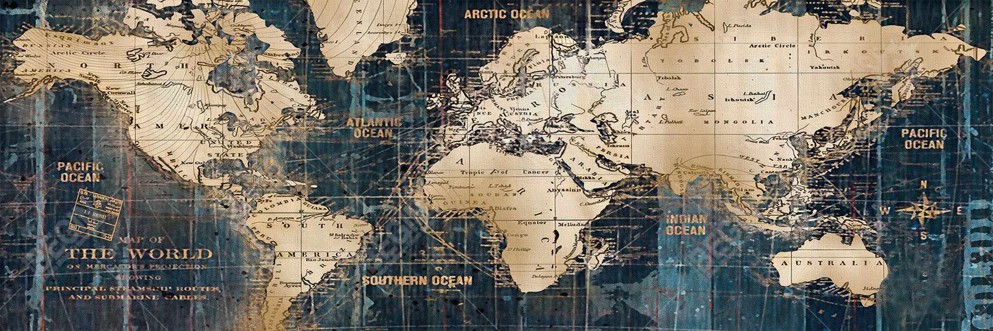 Abstract world map