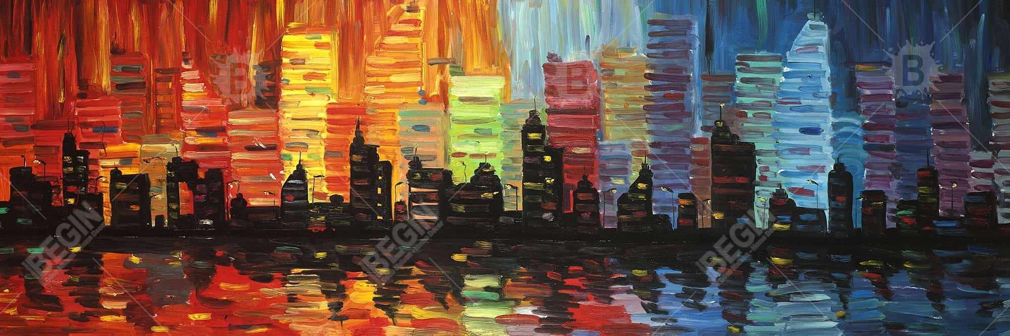 Colorful cityscape