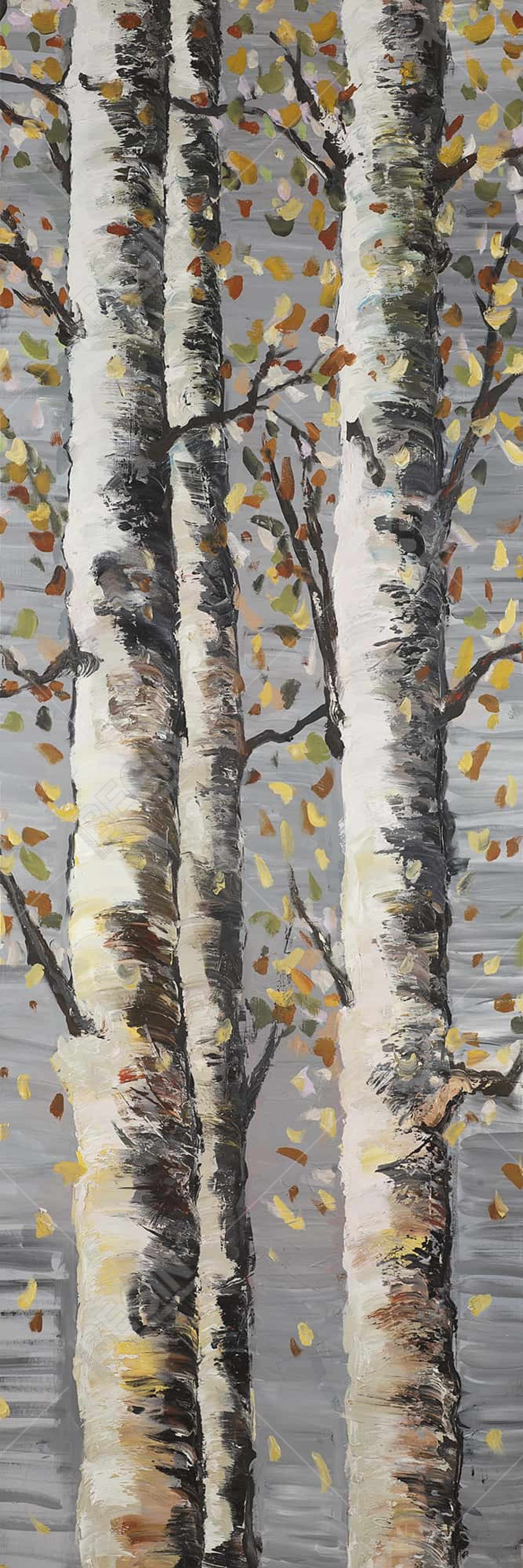 Blossoming birches
