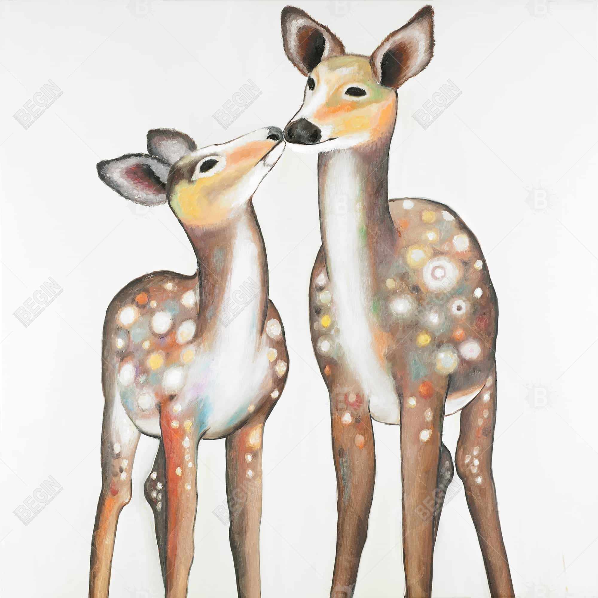 Deer with its fawn