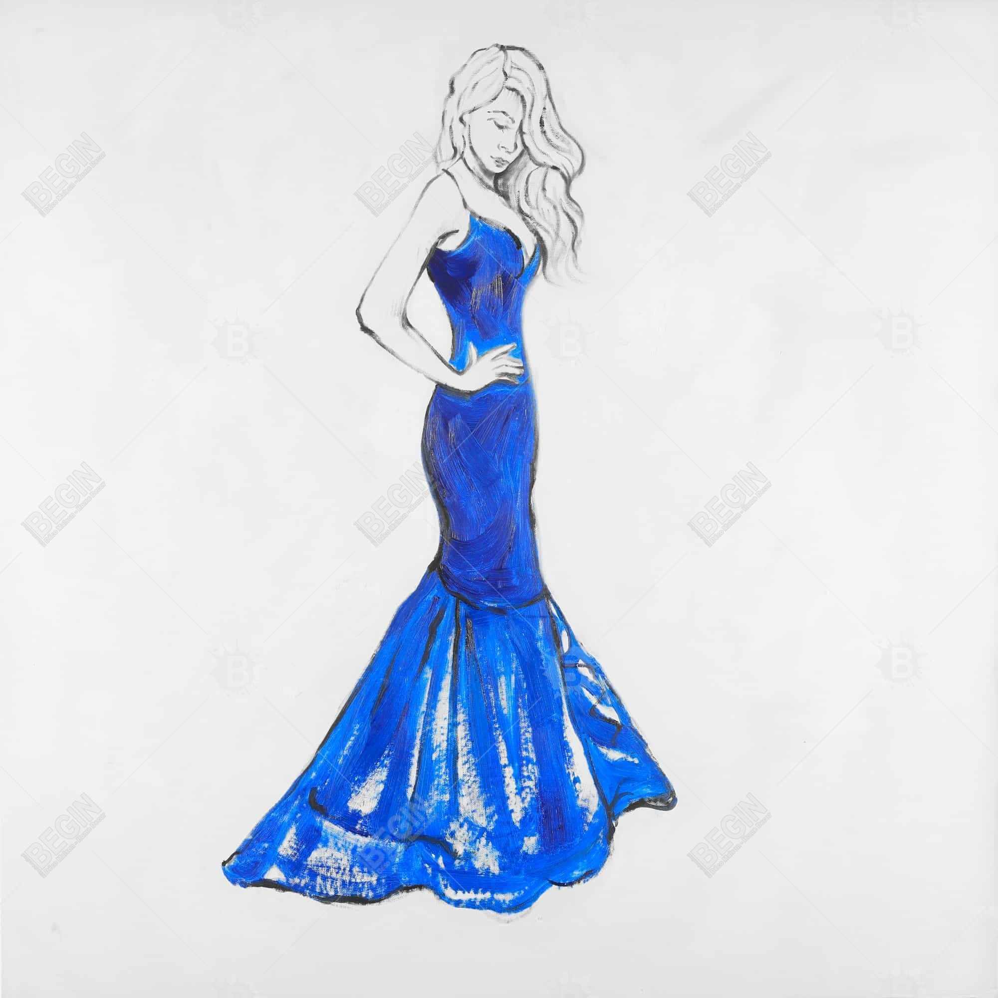 Dame en robe