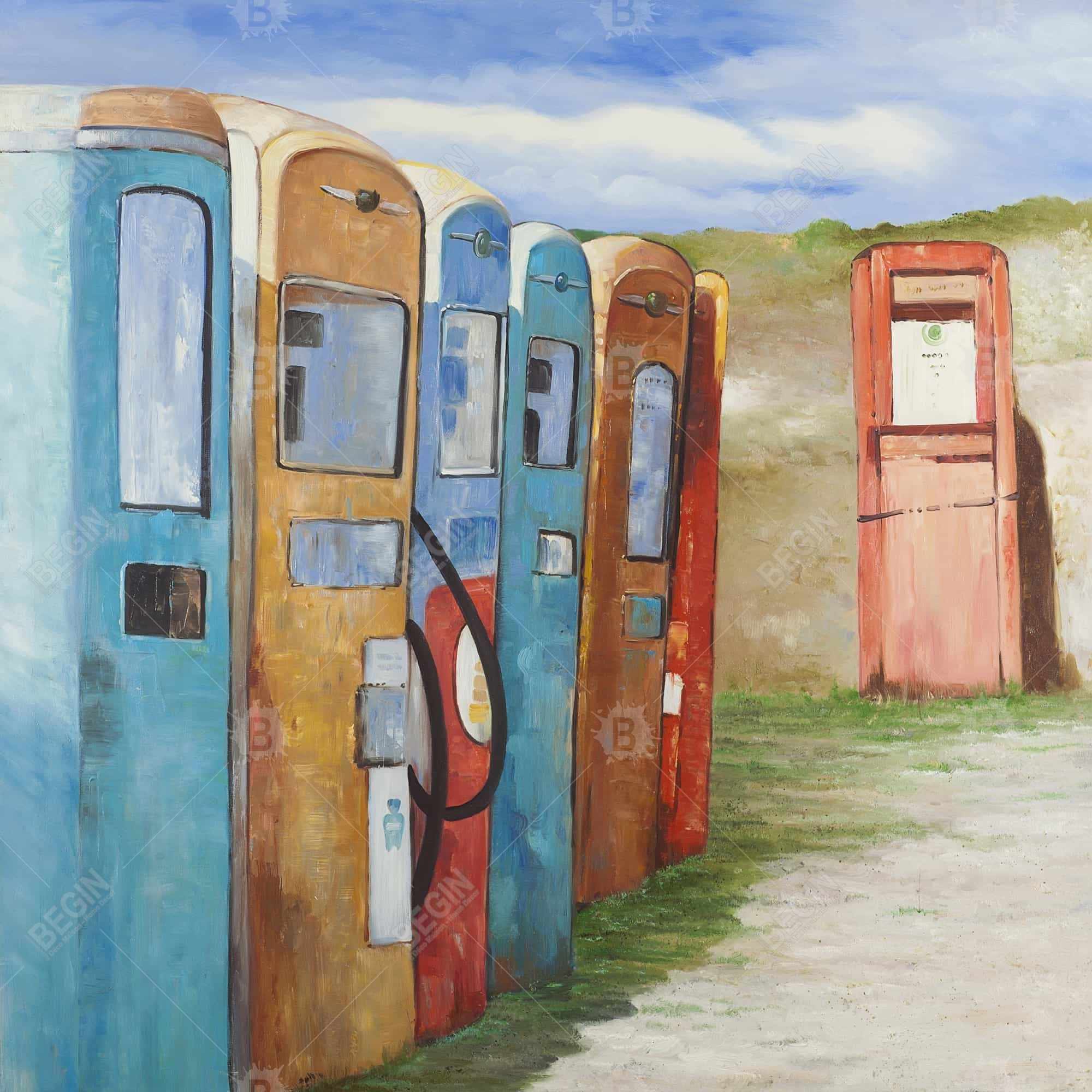 Old gas pumps