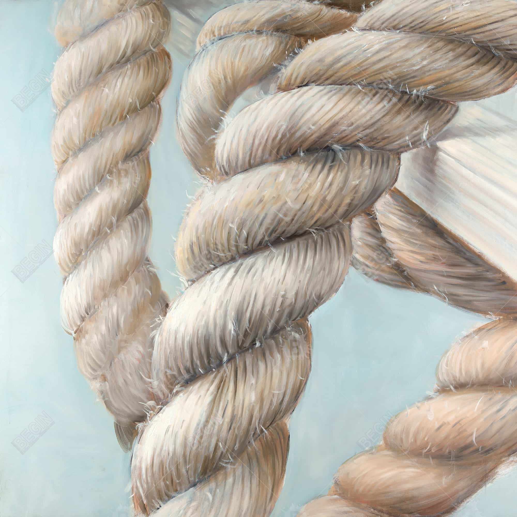 Boat rope knot closeup