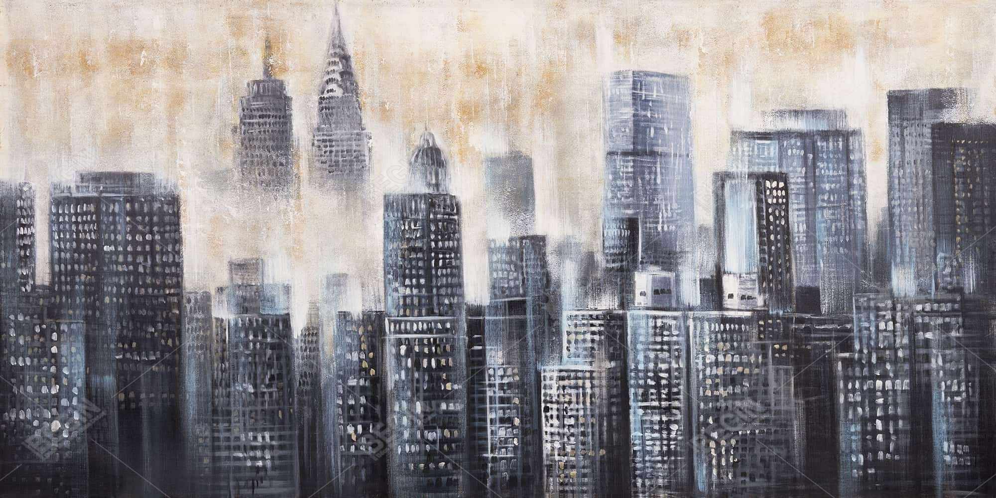Immeubles au travers des nuages