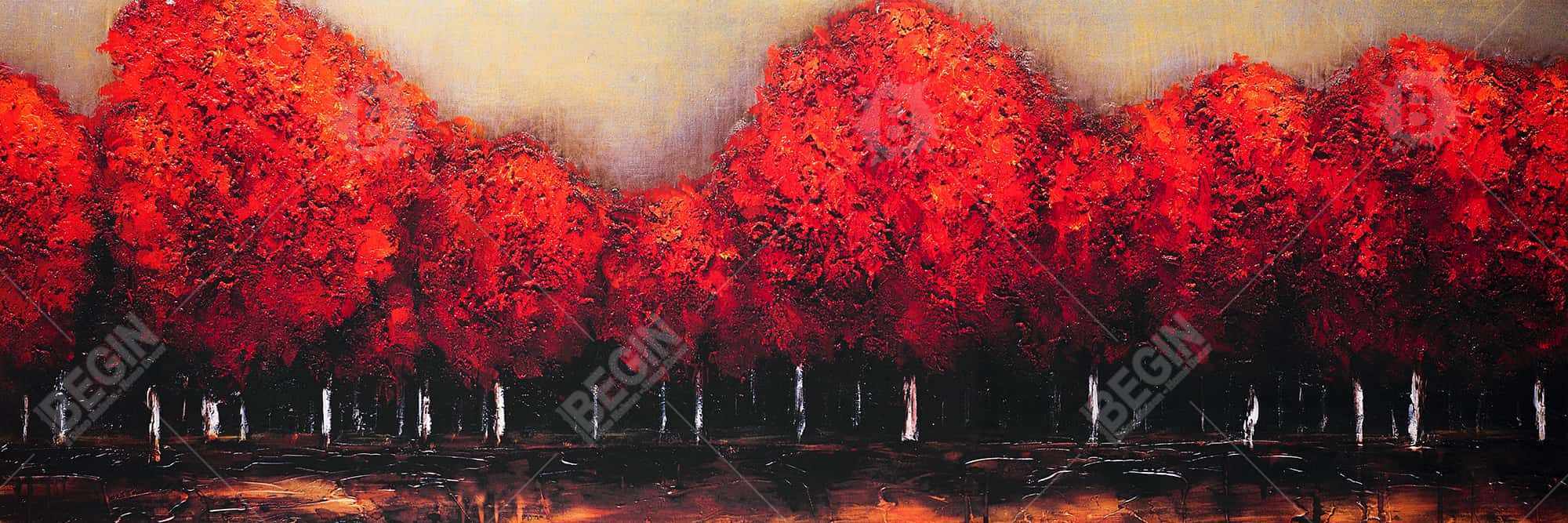 Red dark trees