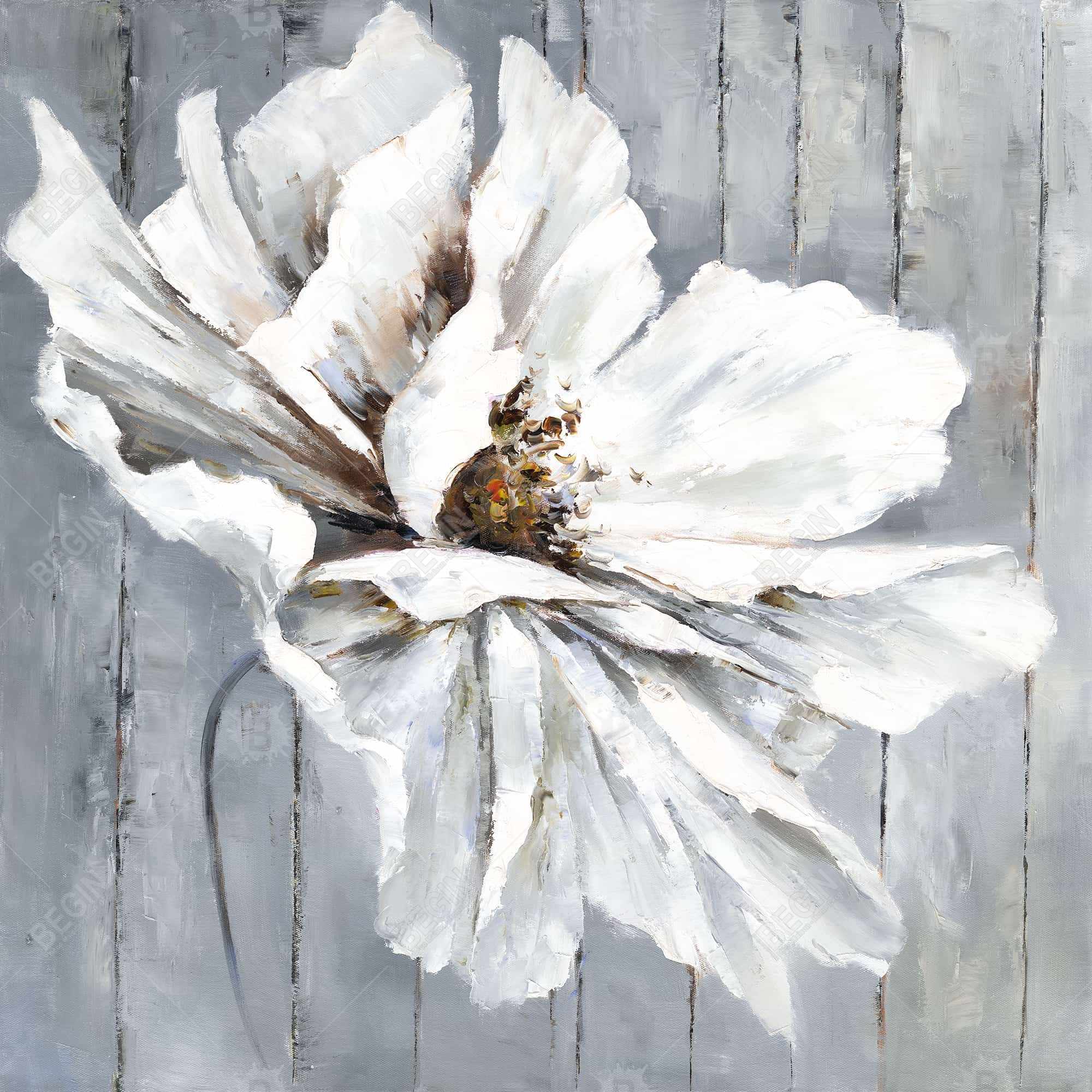 Fleur sur bois