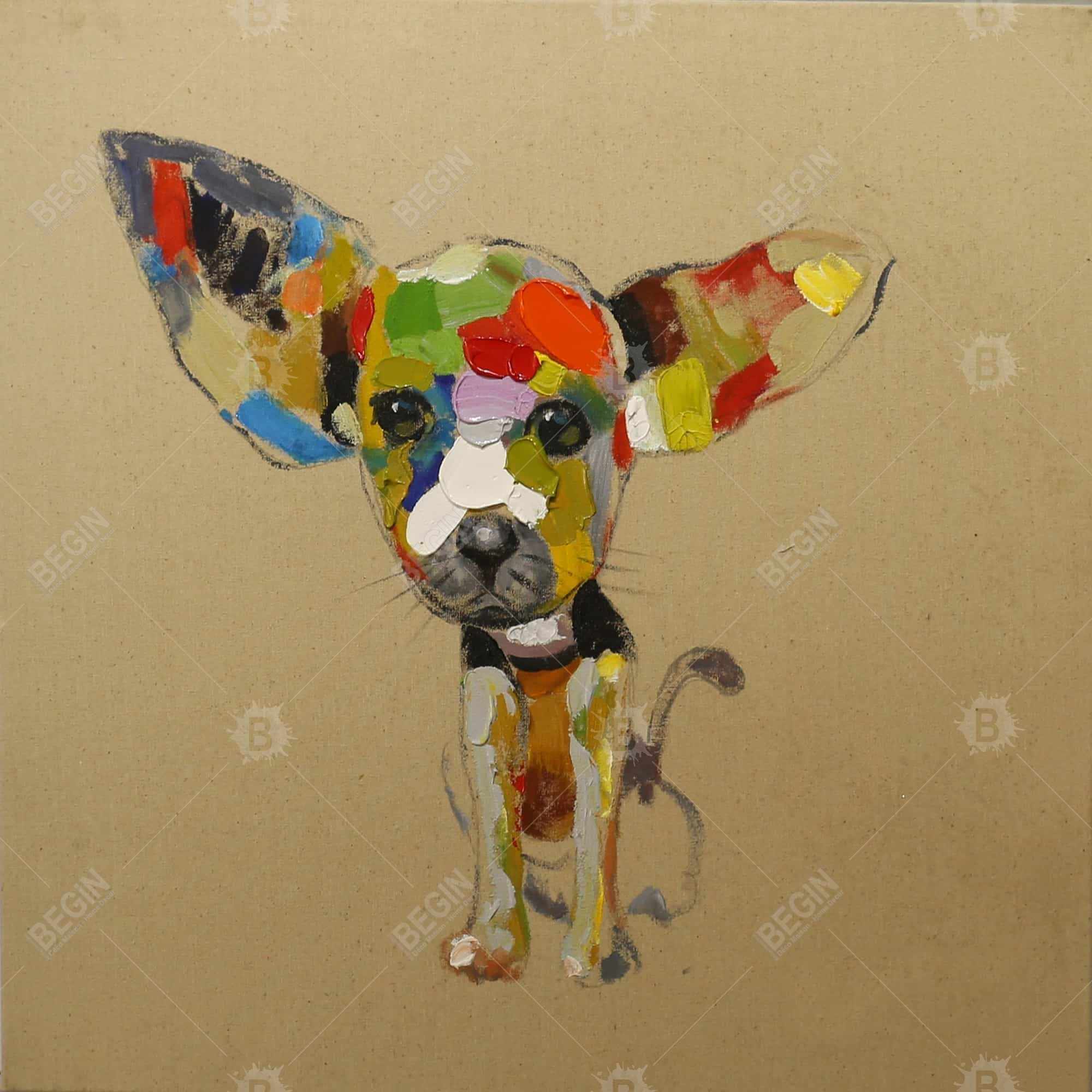 Abstract colorful chihuahua