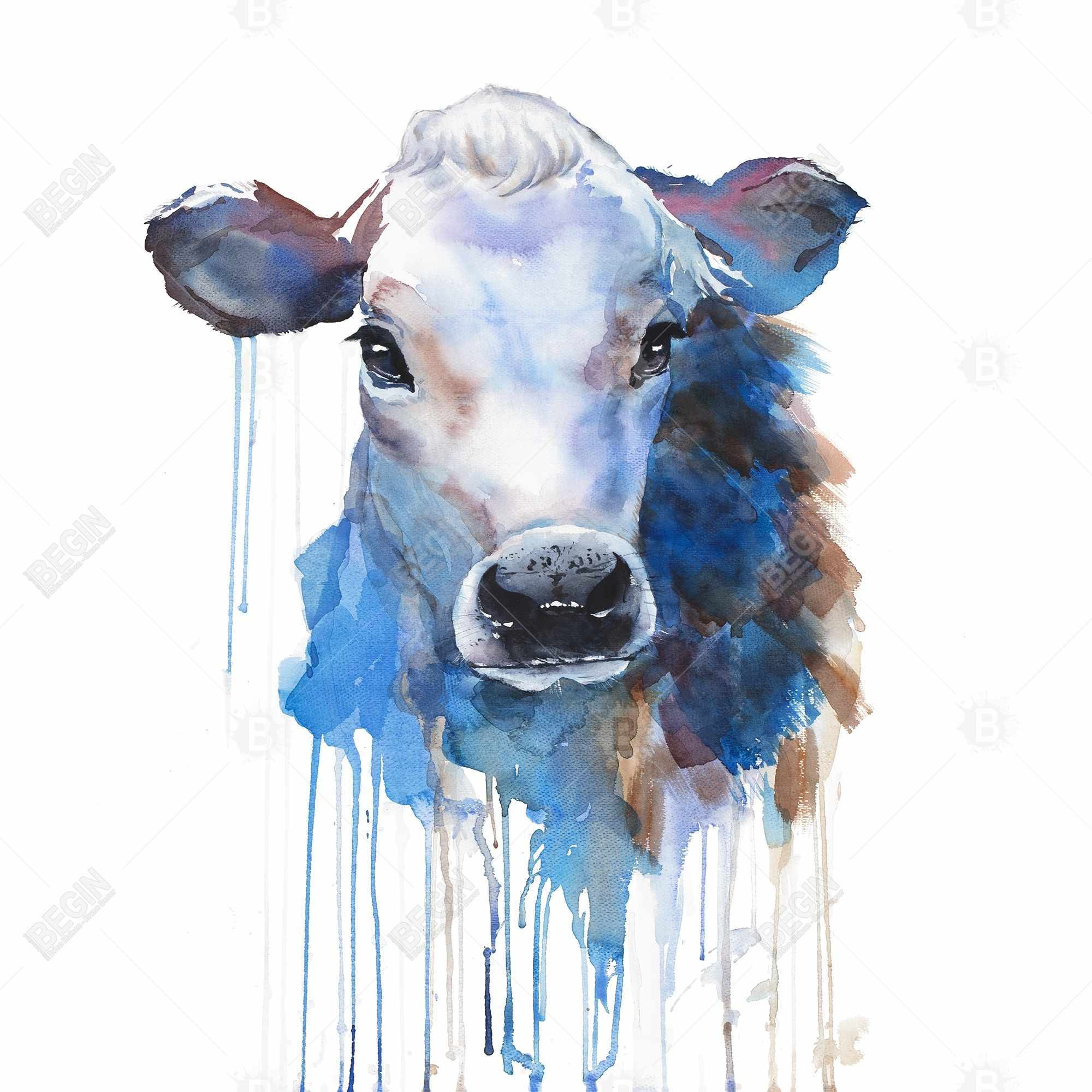 Watercolor jersey cow