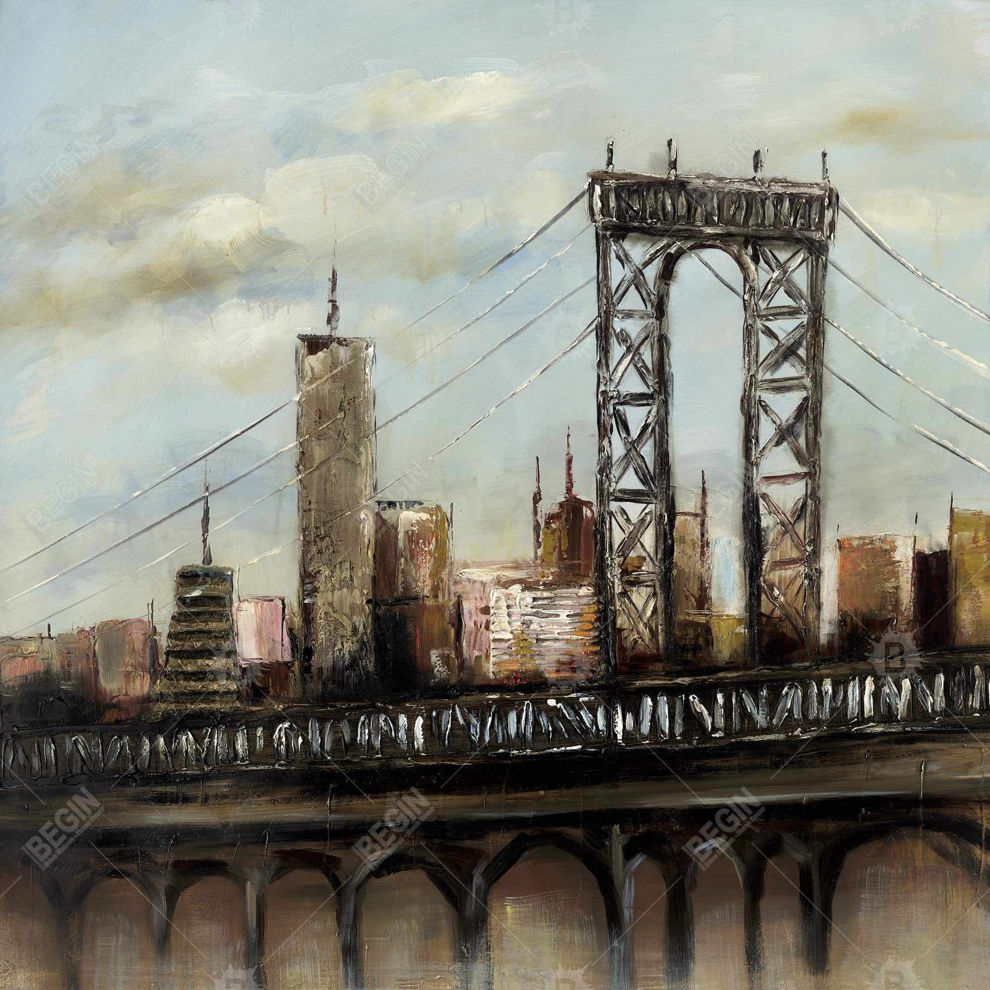 Pont de ville par un jour gris