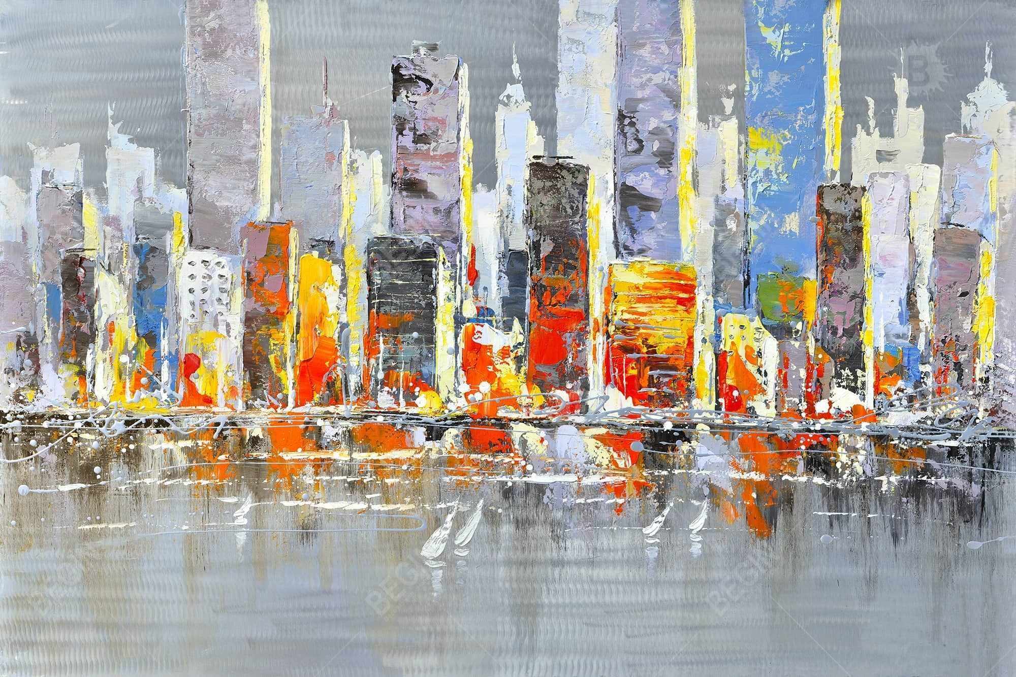 Color splash cityscape