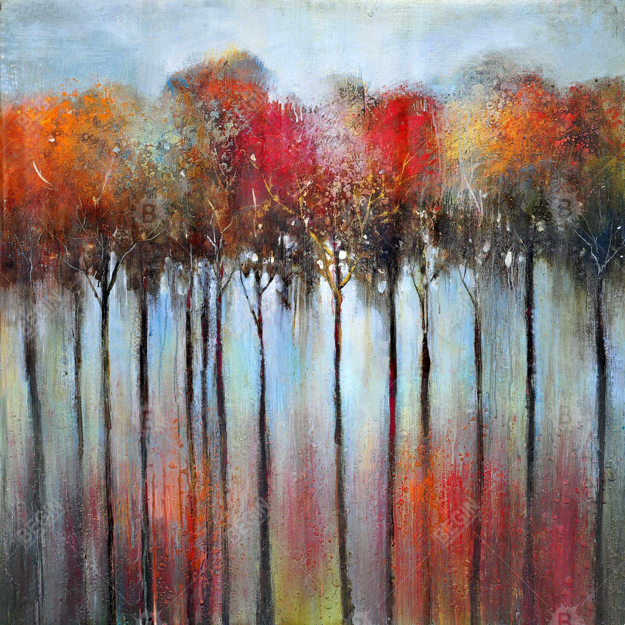Forêt abstraite et colorée