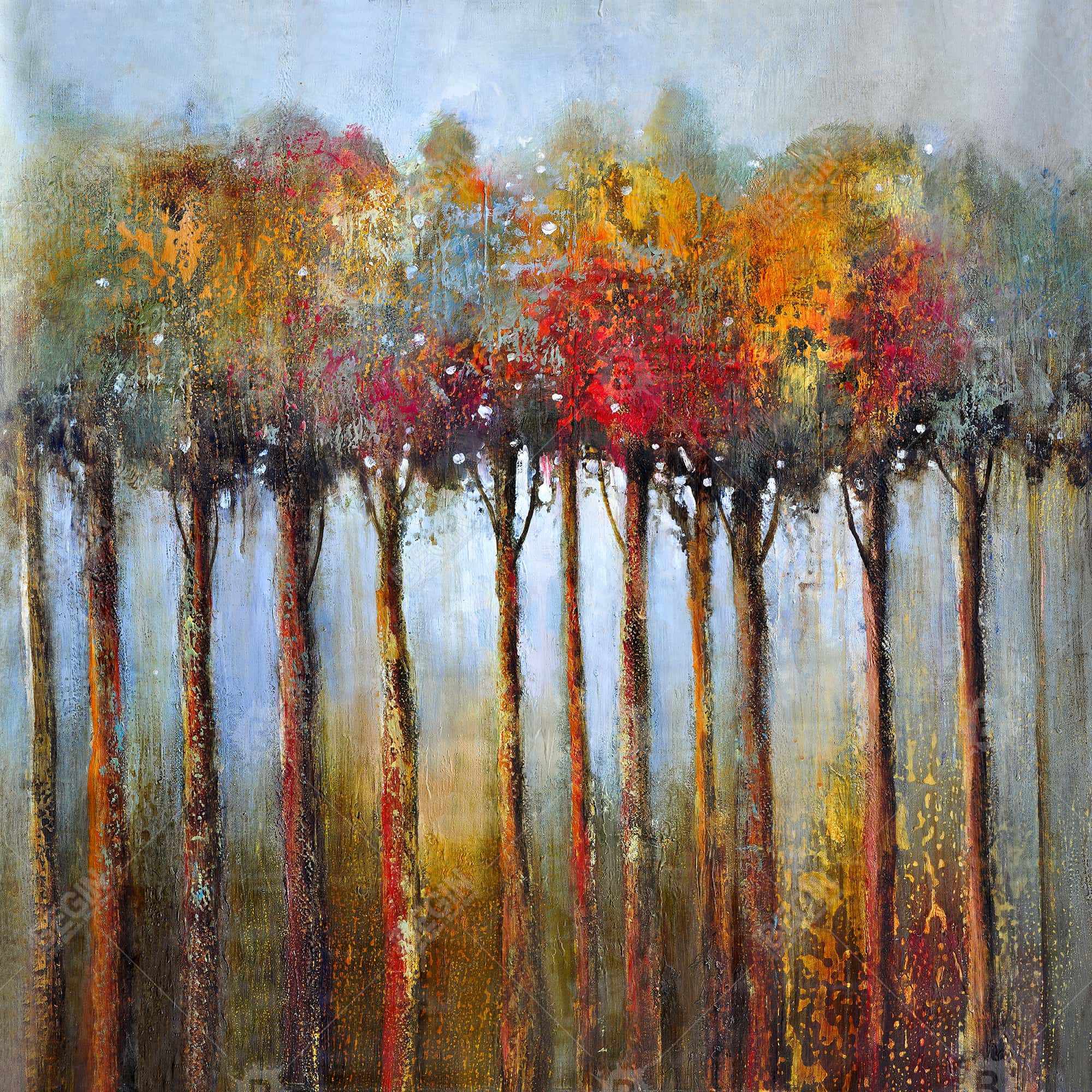 Colorful leaves trees