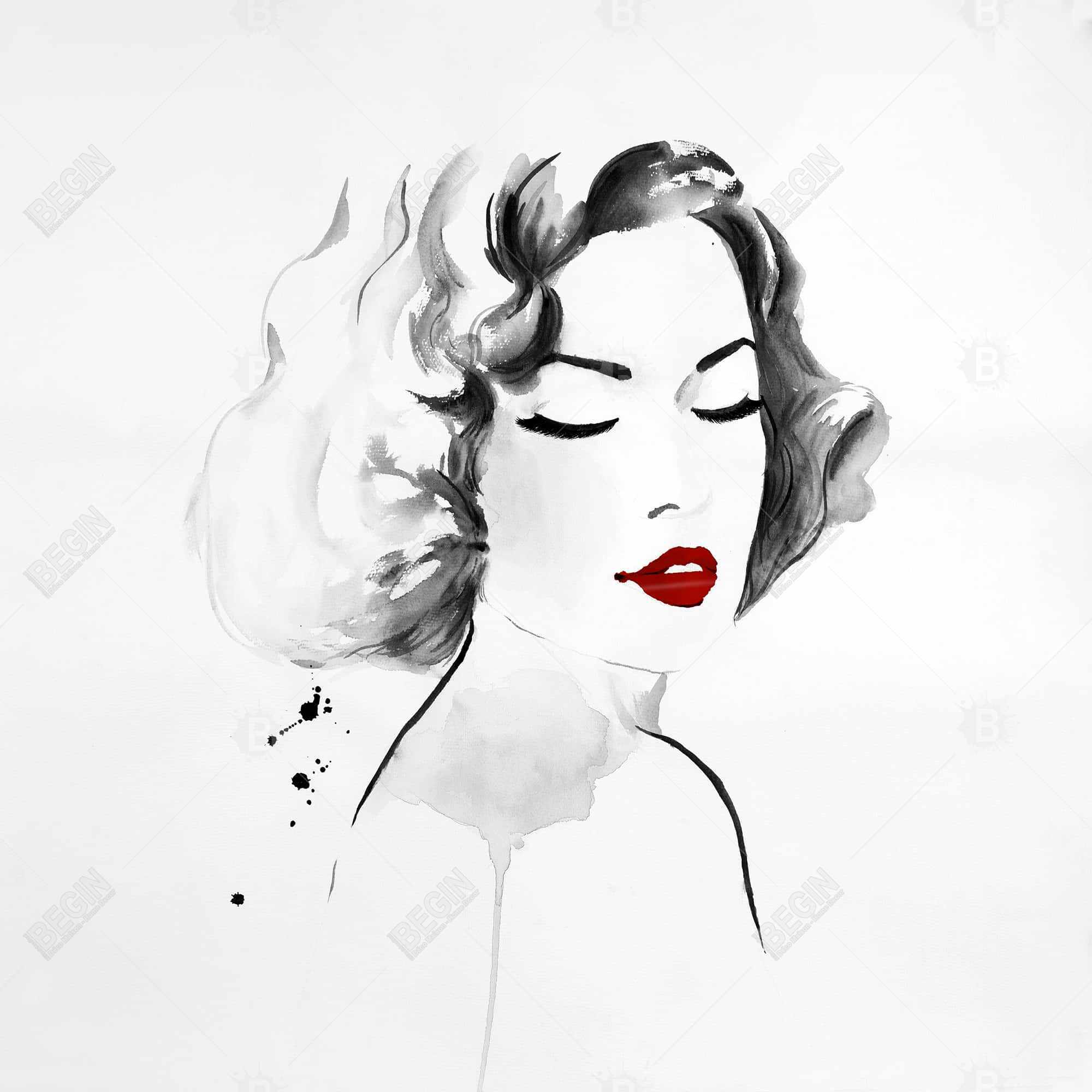 Femme aquarelle