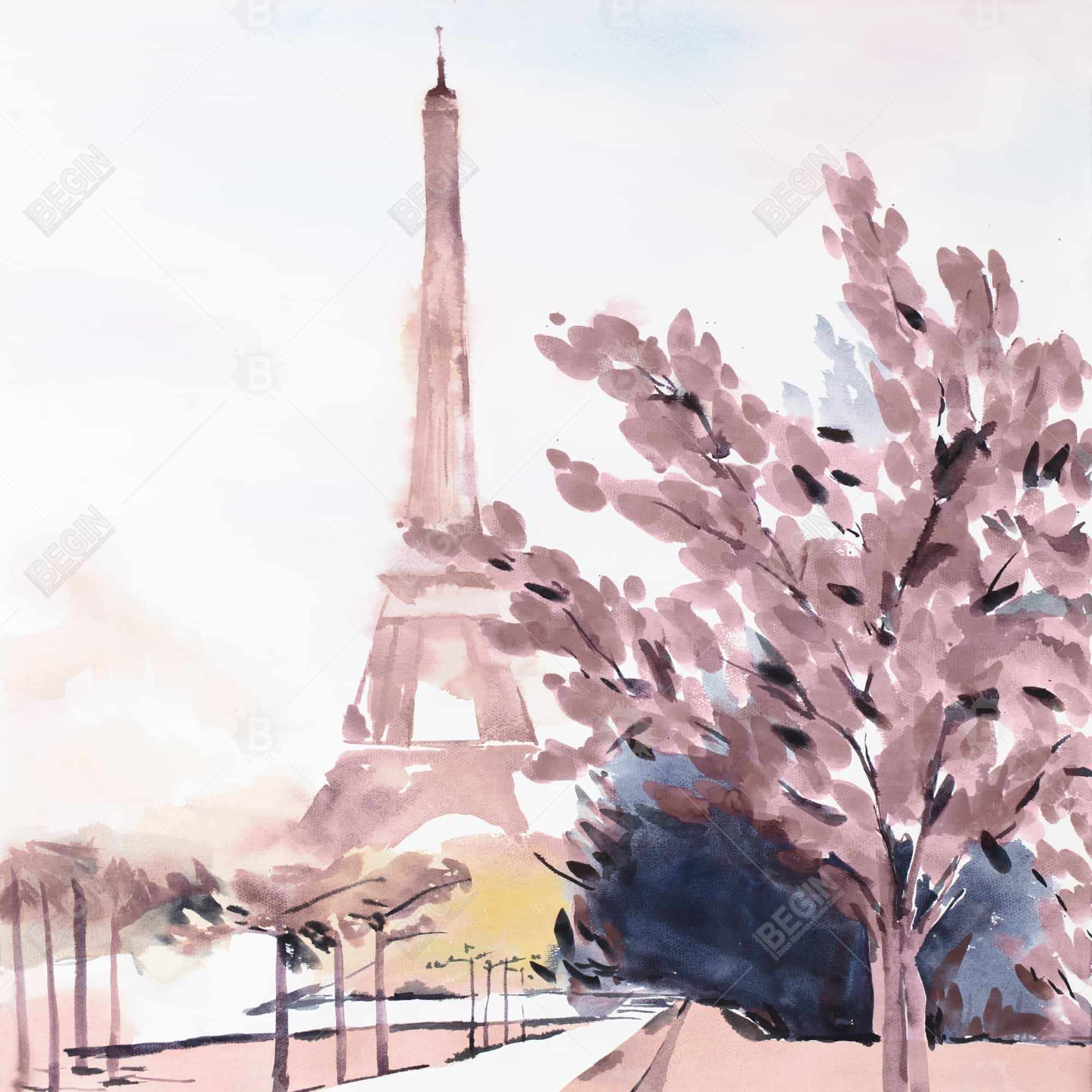 Paris & eiffel scene