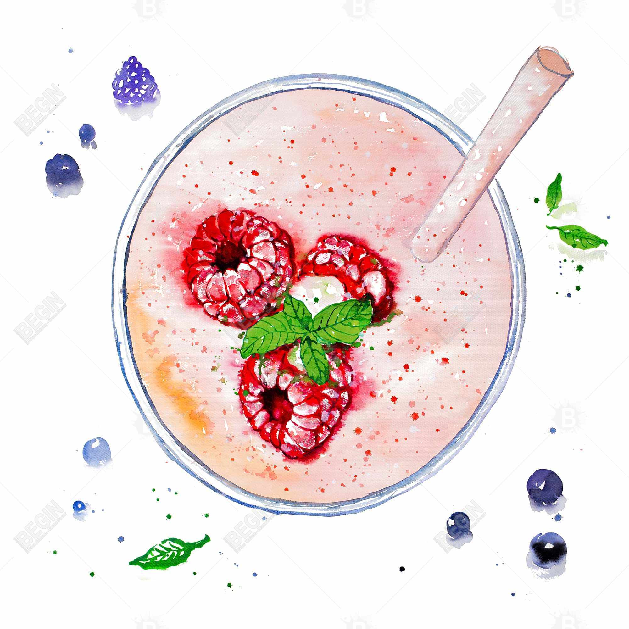 Smoothie aux fraises & framboises