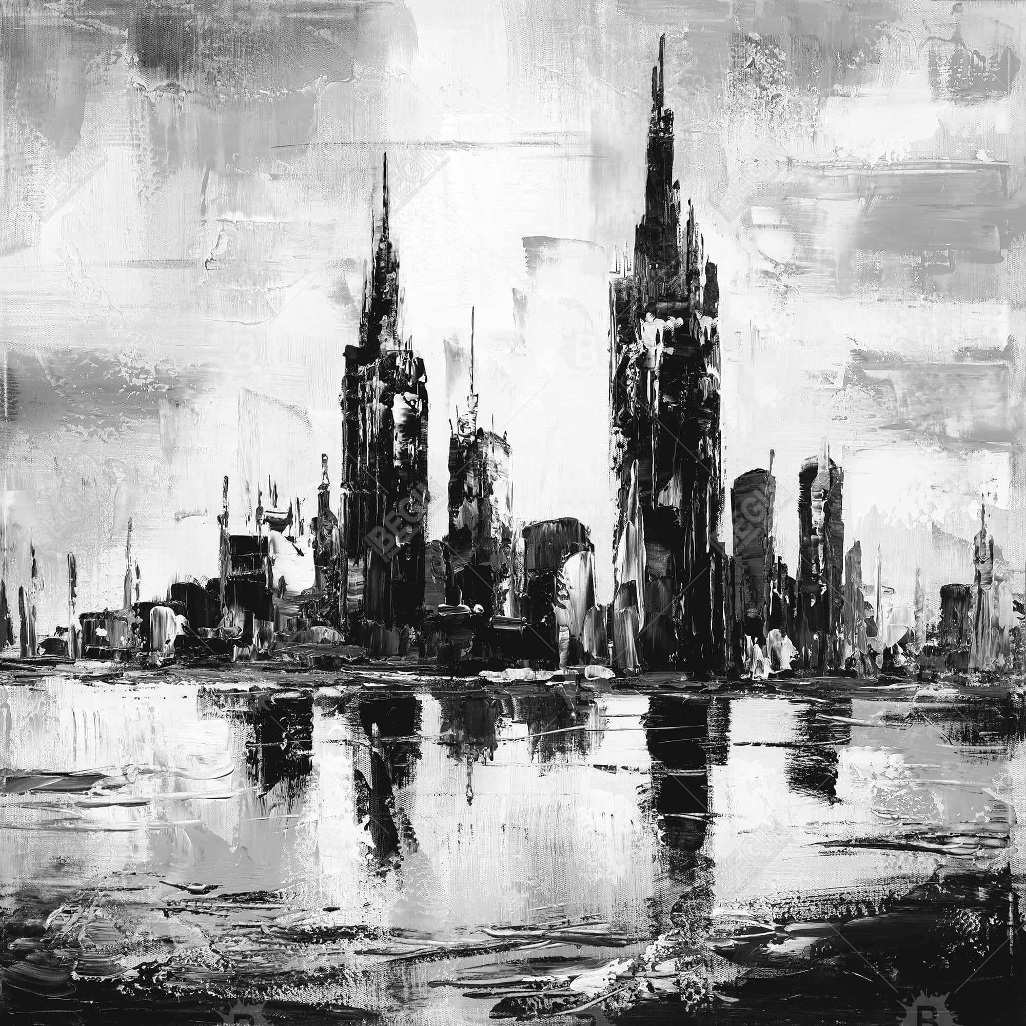 Paysage urbain monochrome