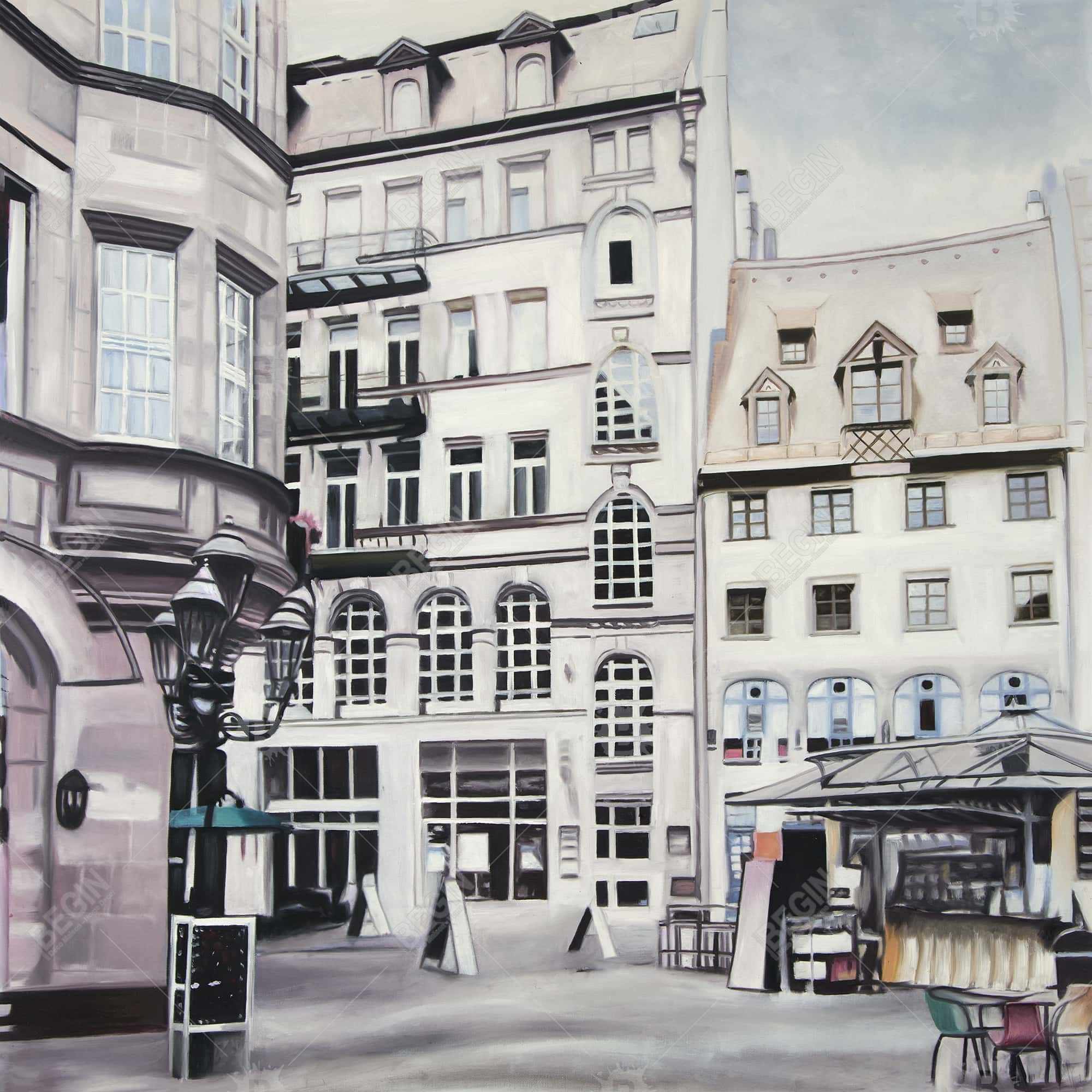 Scène de rue en allemagne