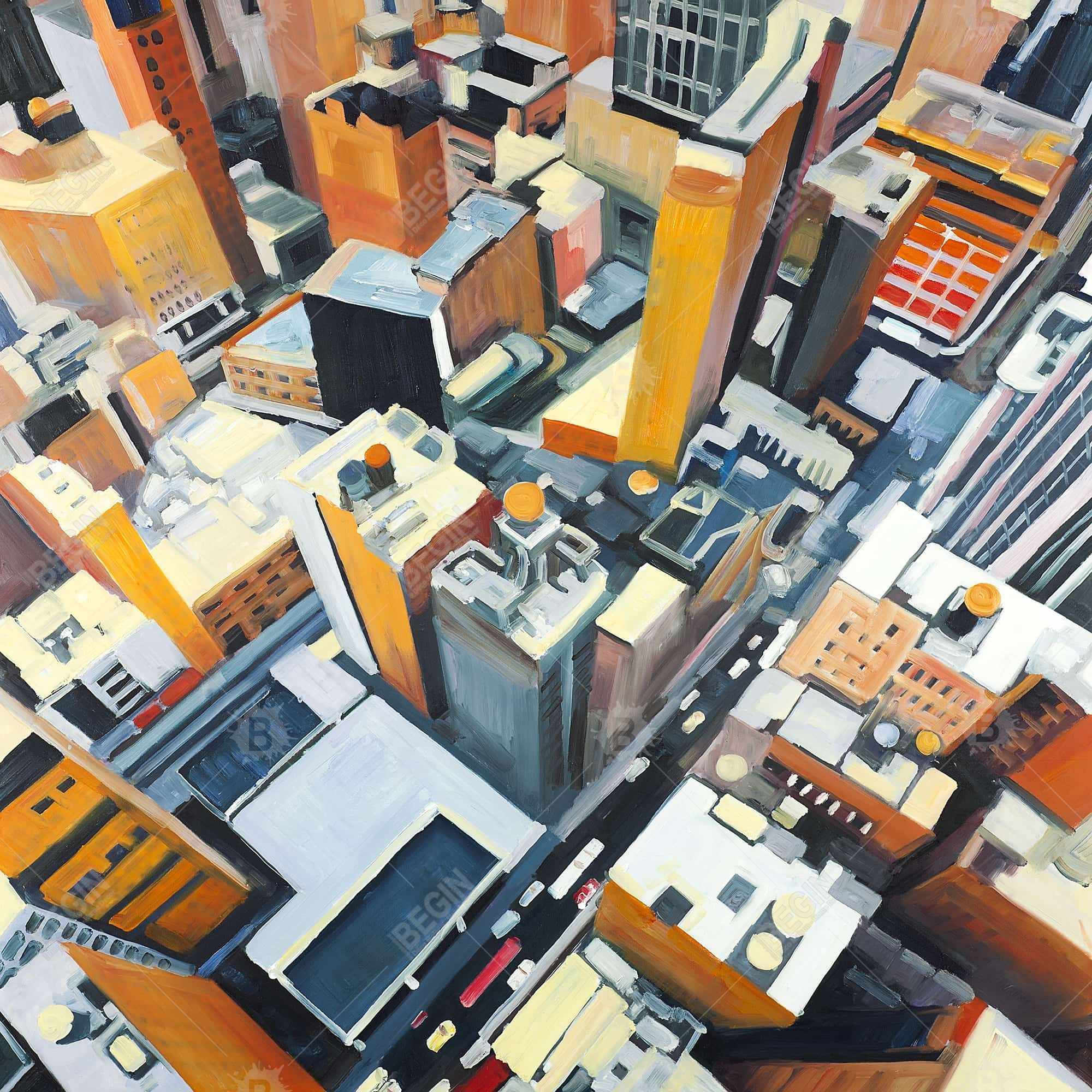 High top view of buildings in new york