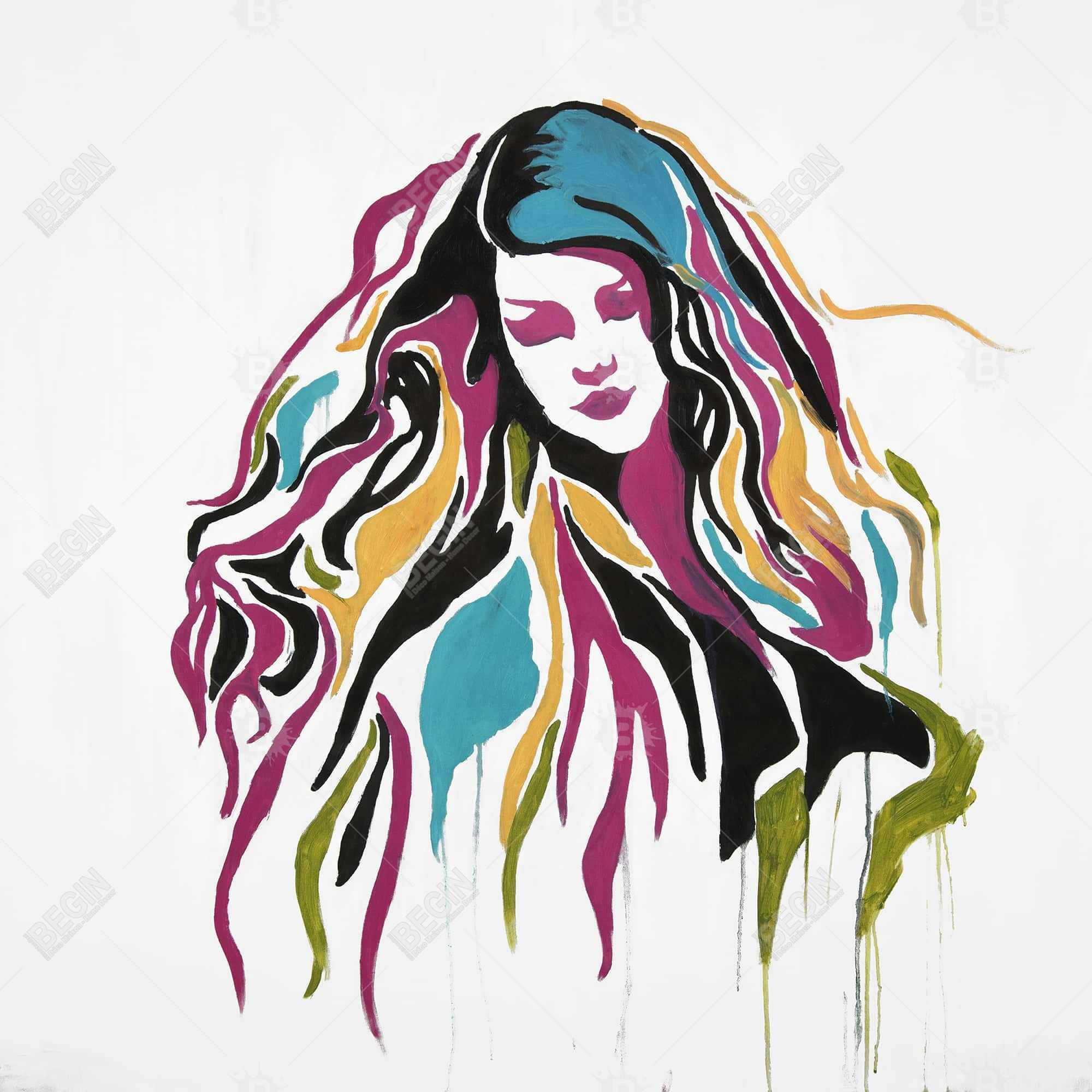 Femme en art graffiti