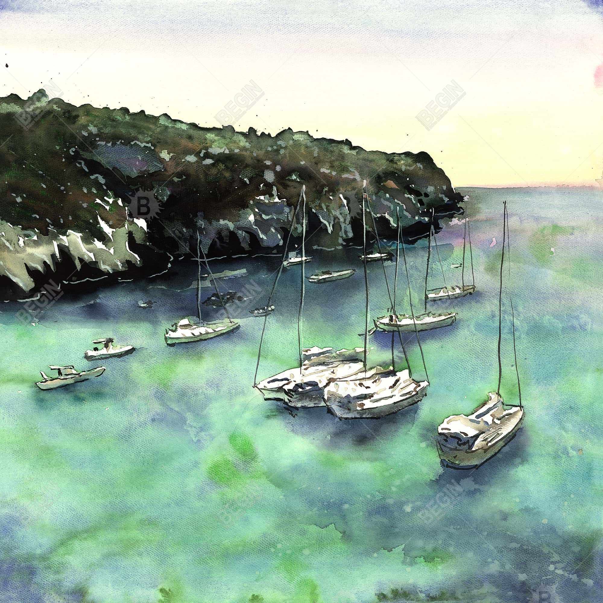 Boats in cala macarella