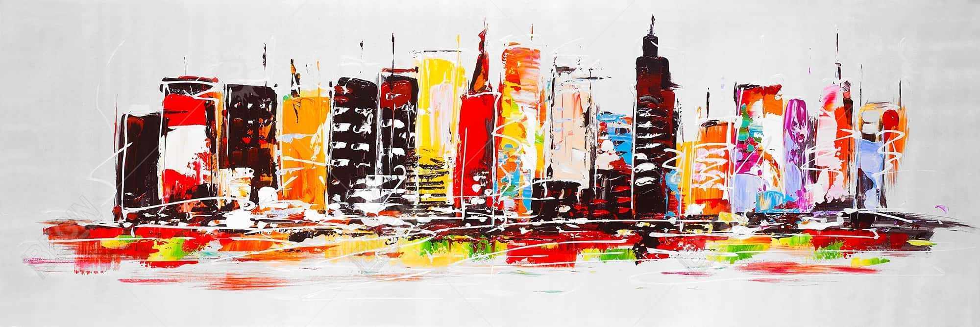 Ville aux couleurs vives