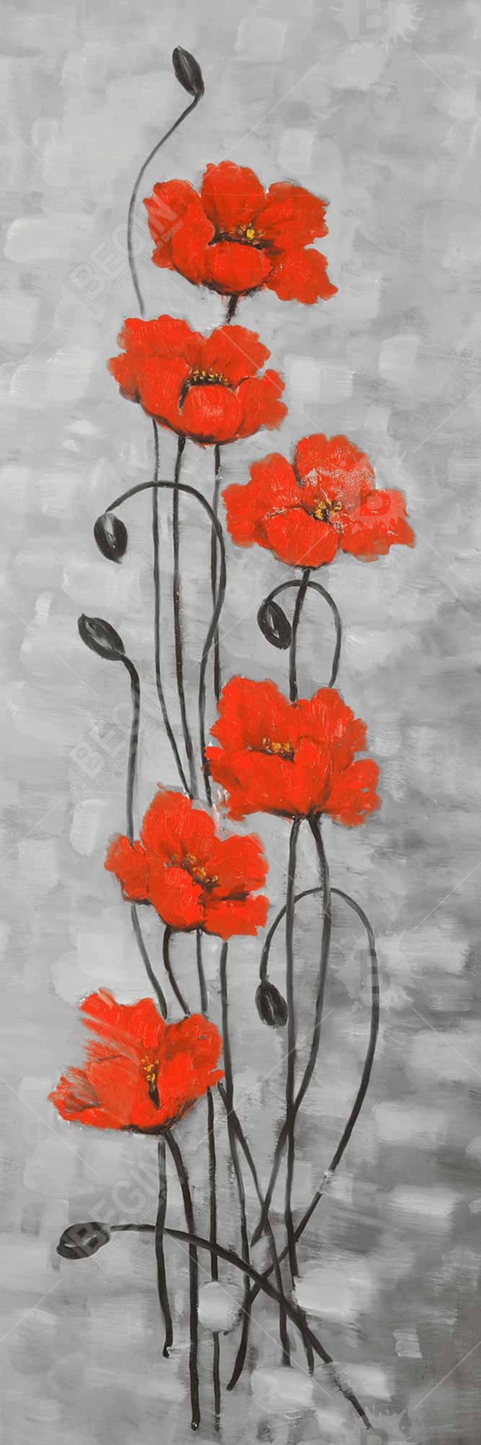 Grandes fleurs rouges
