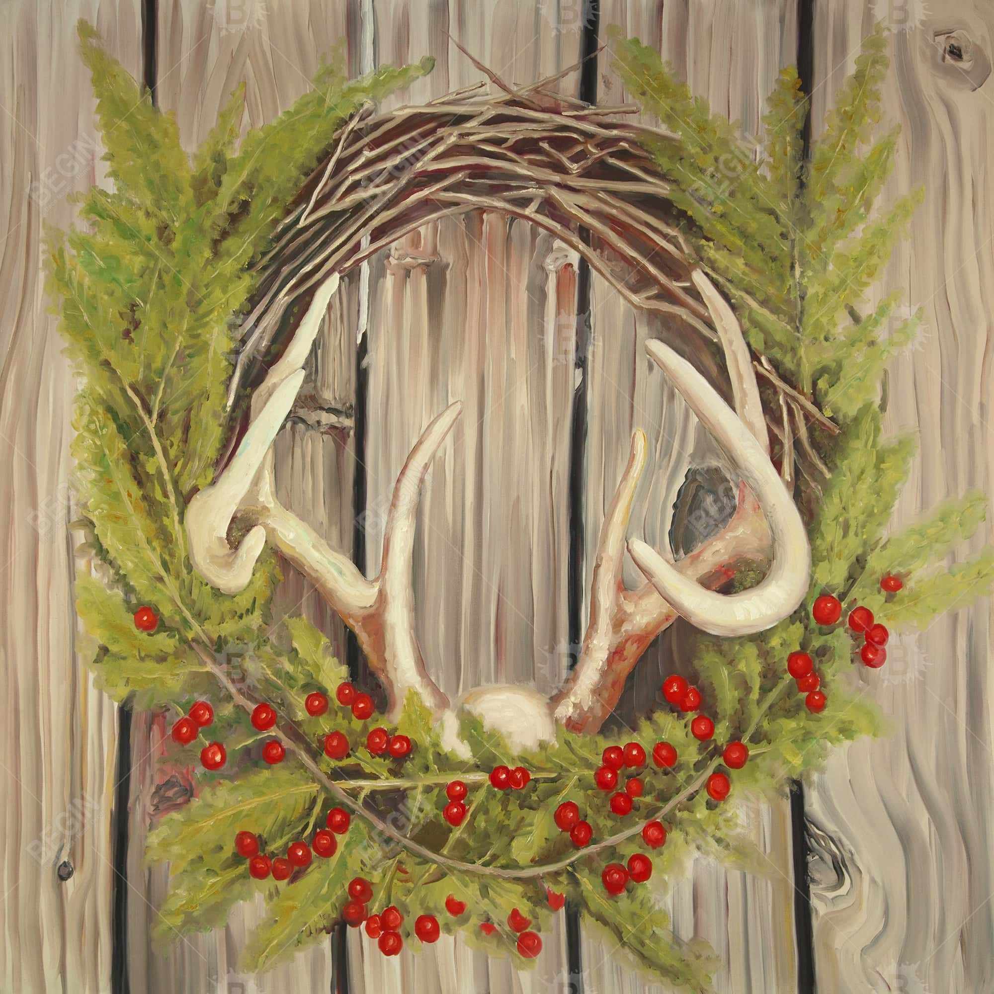 Christmas wreath with panache