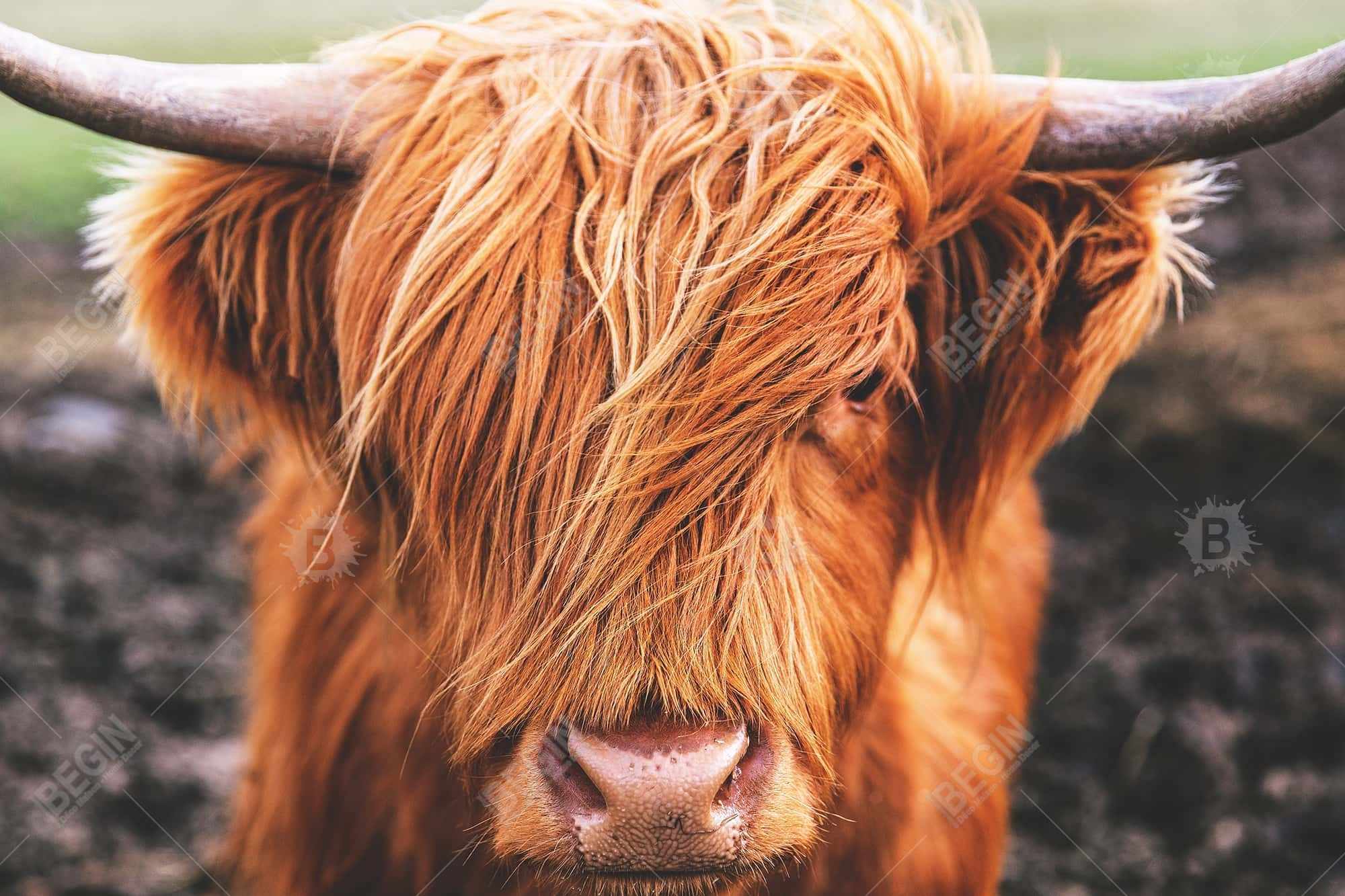 Portrait highland cow