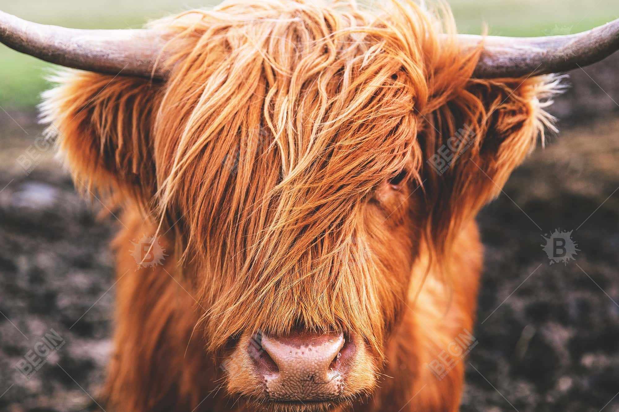 Portrait highland cow