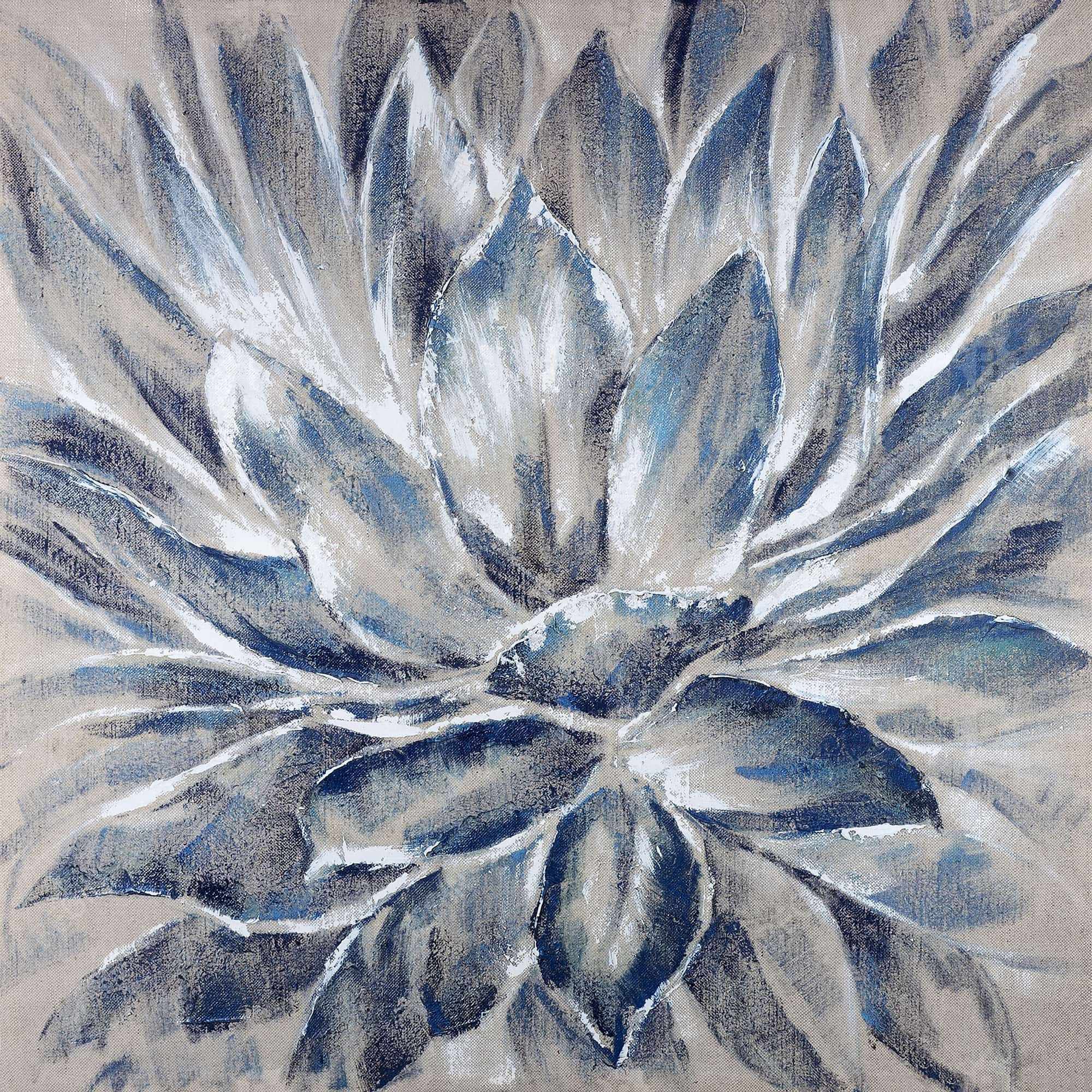 Blue and gray flower