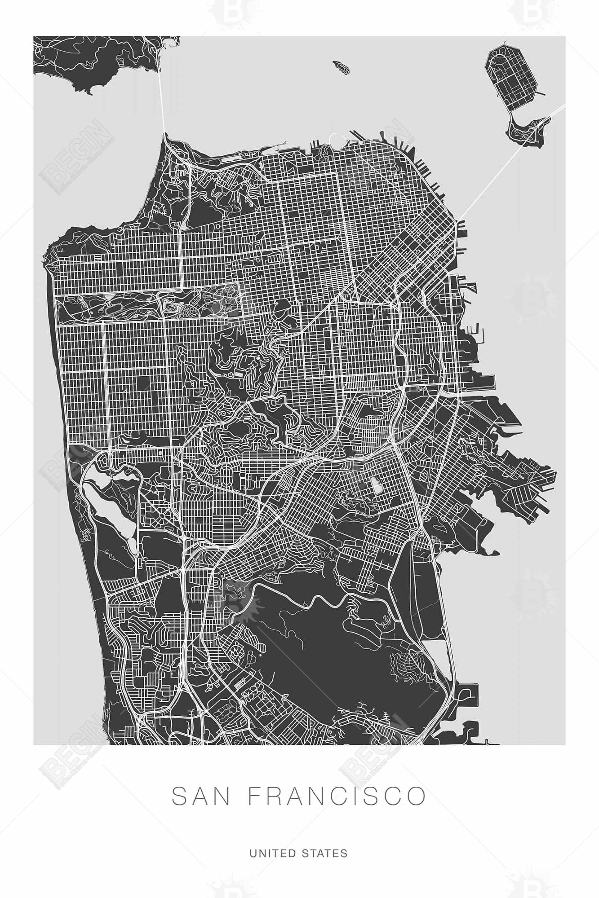 San francisco graphic map