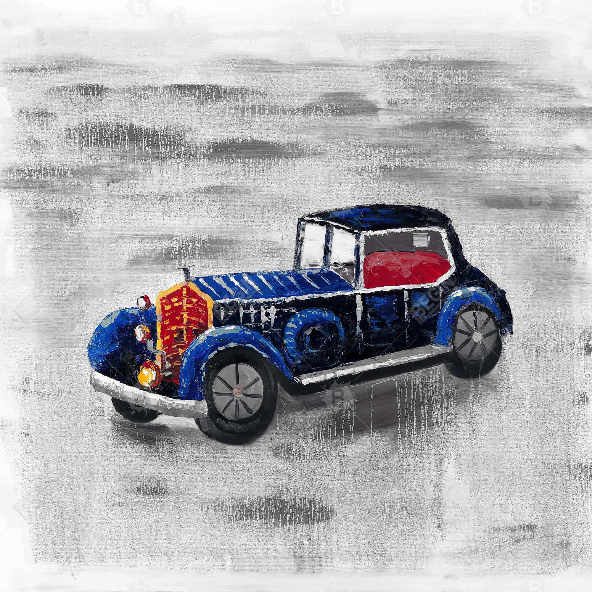 Jouet de voiture vintage bleu