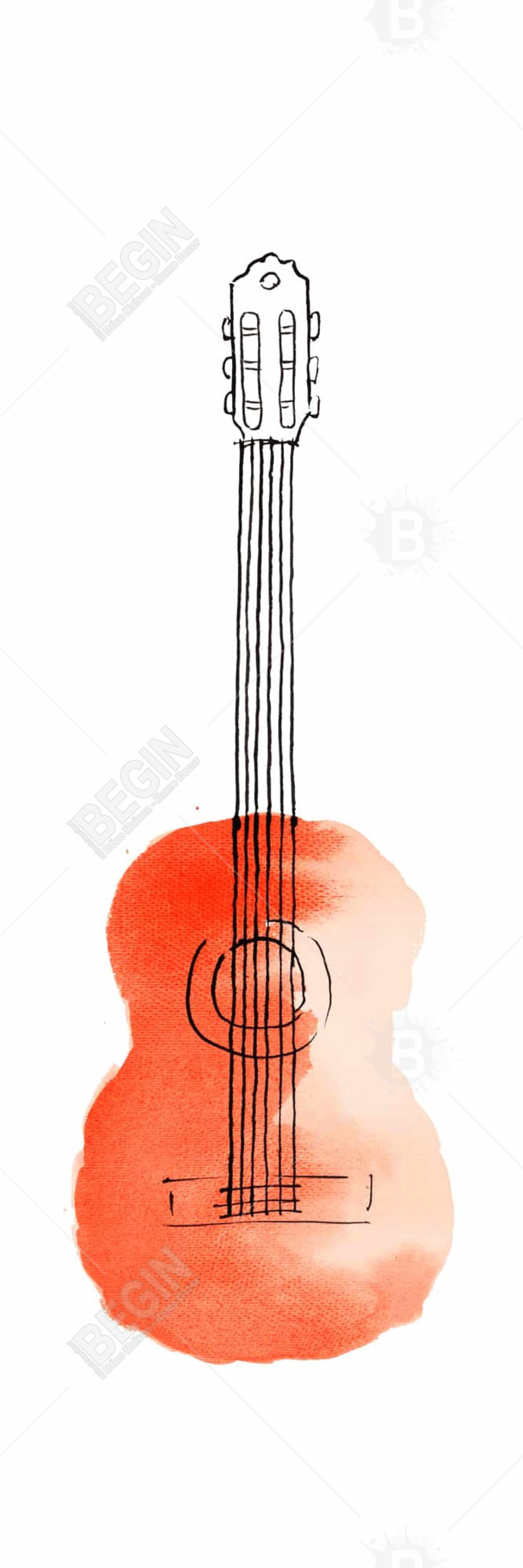 Petite guitare rouge