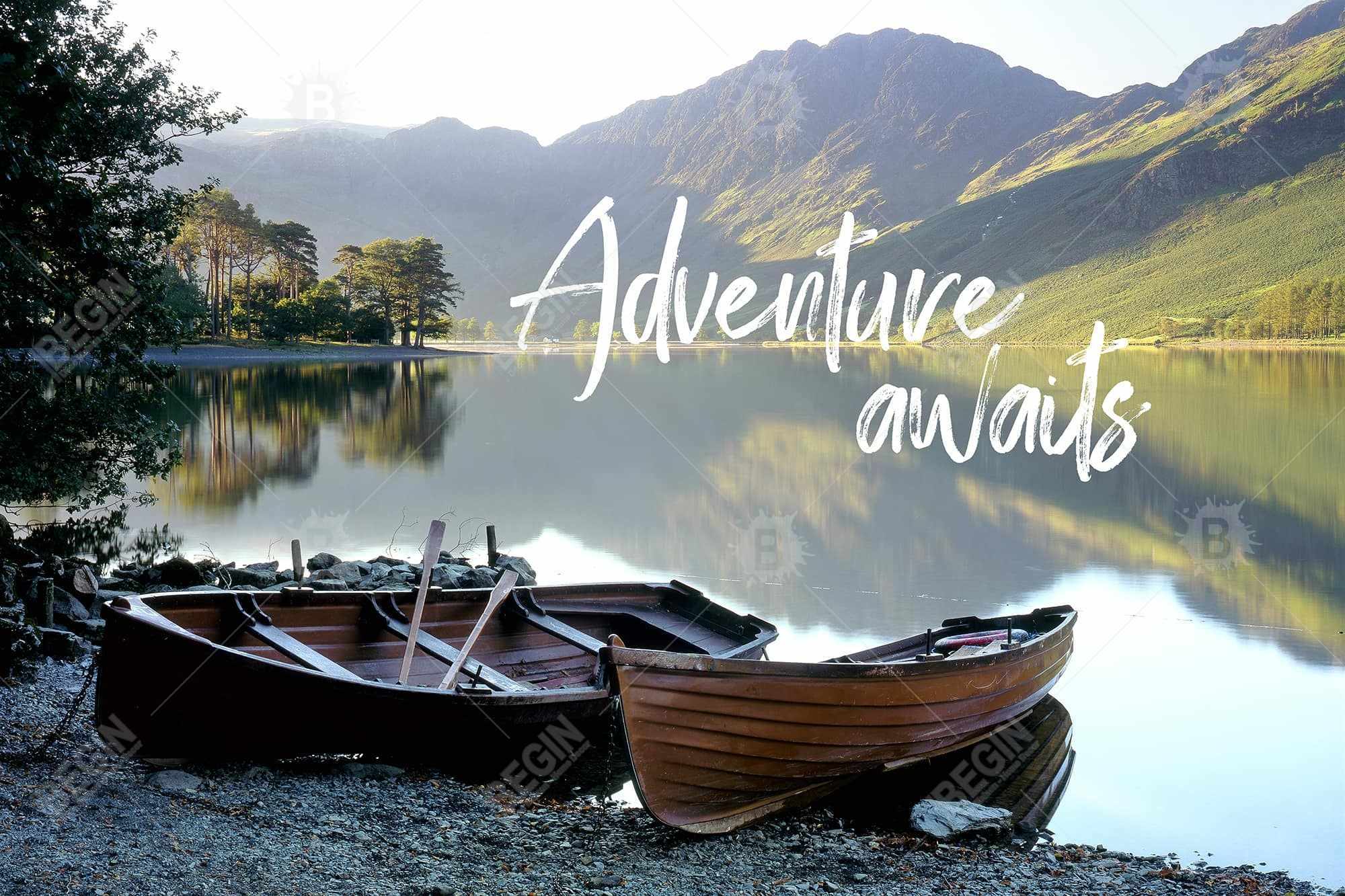 Adventure awaits Fine art print on canvas 24" x 24"
