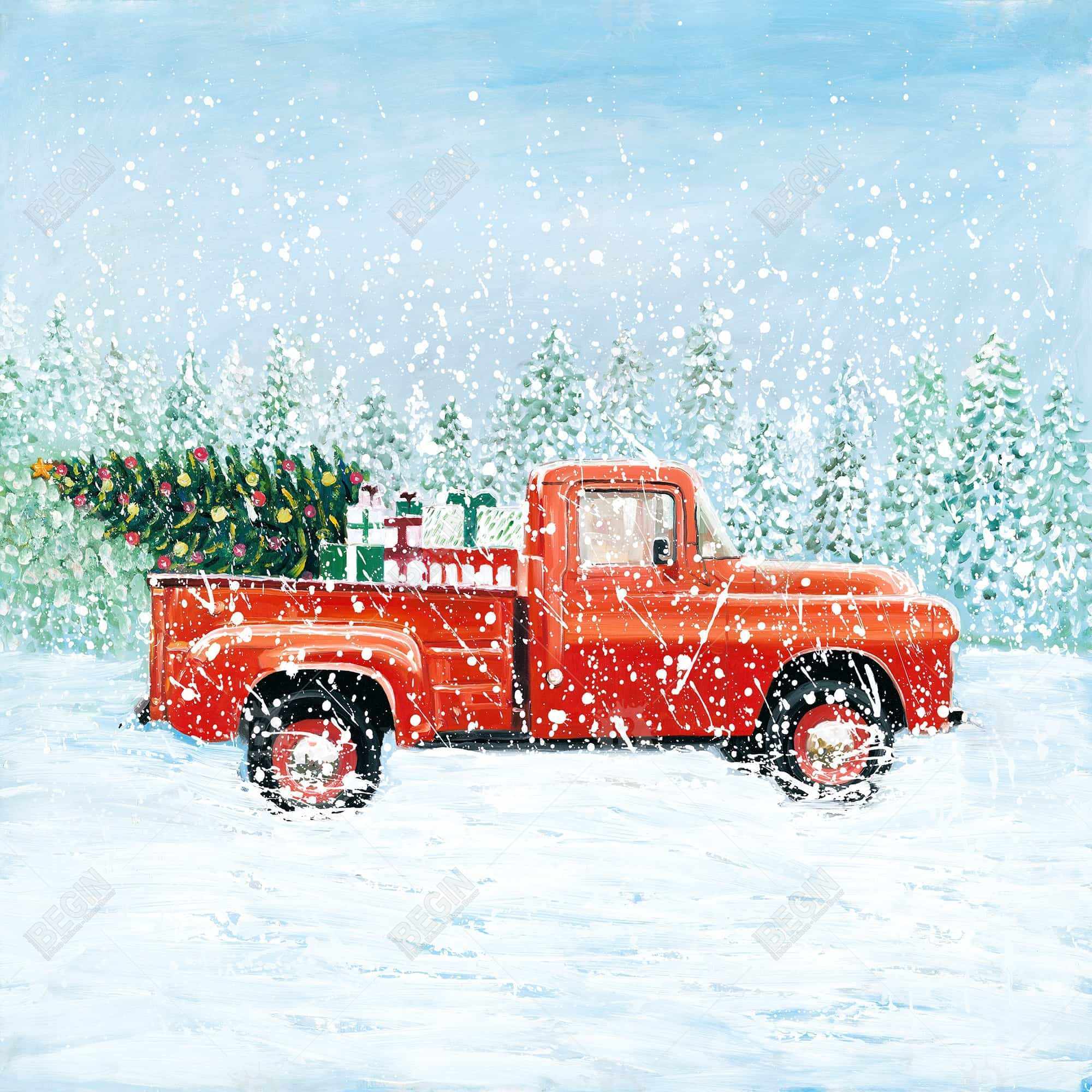 Christmas tree truck