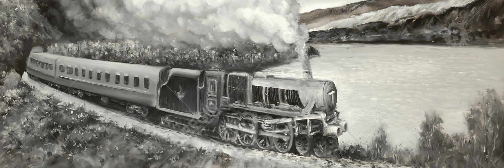 Vintage passenger locomotive 