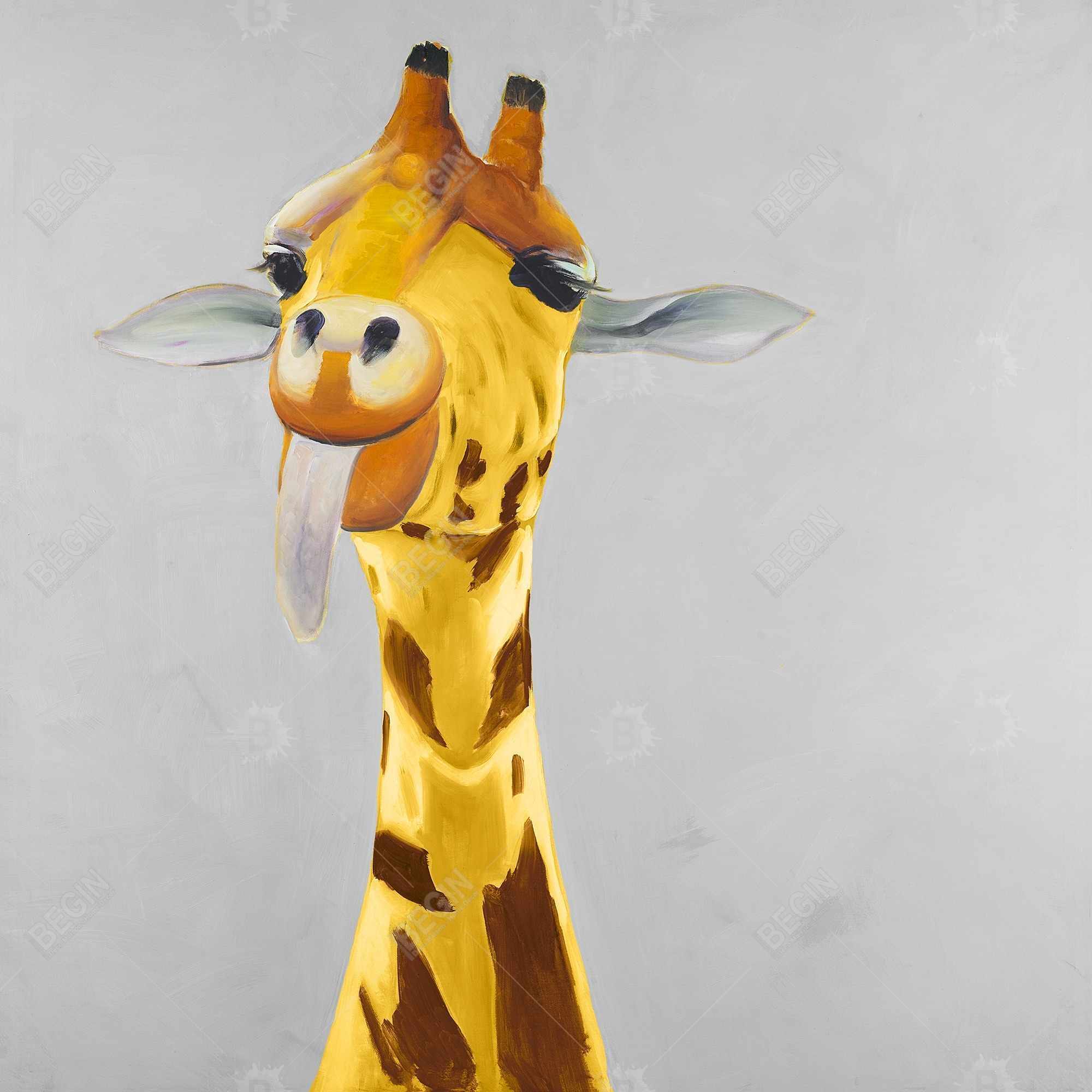 Funny giraffe face